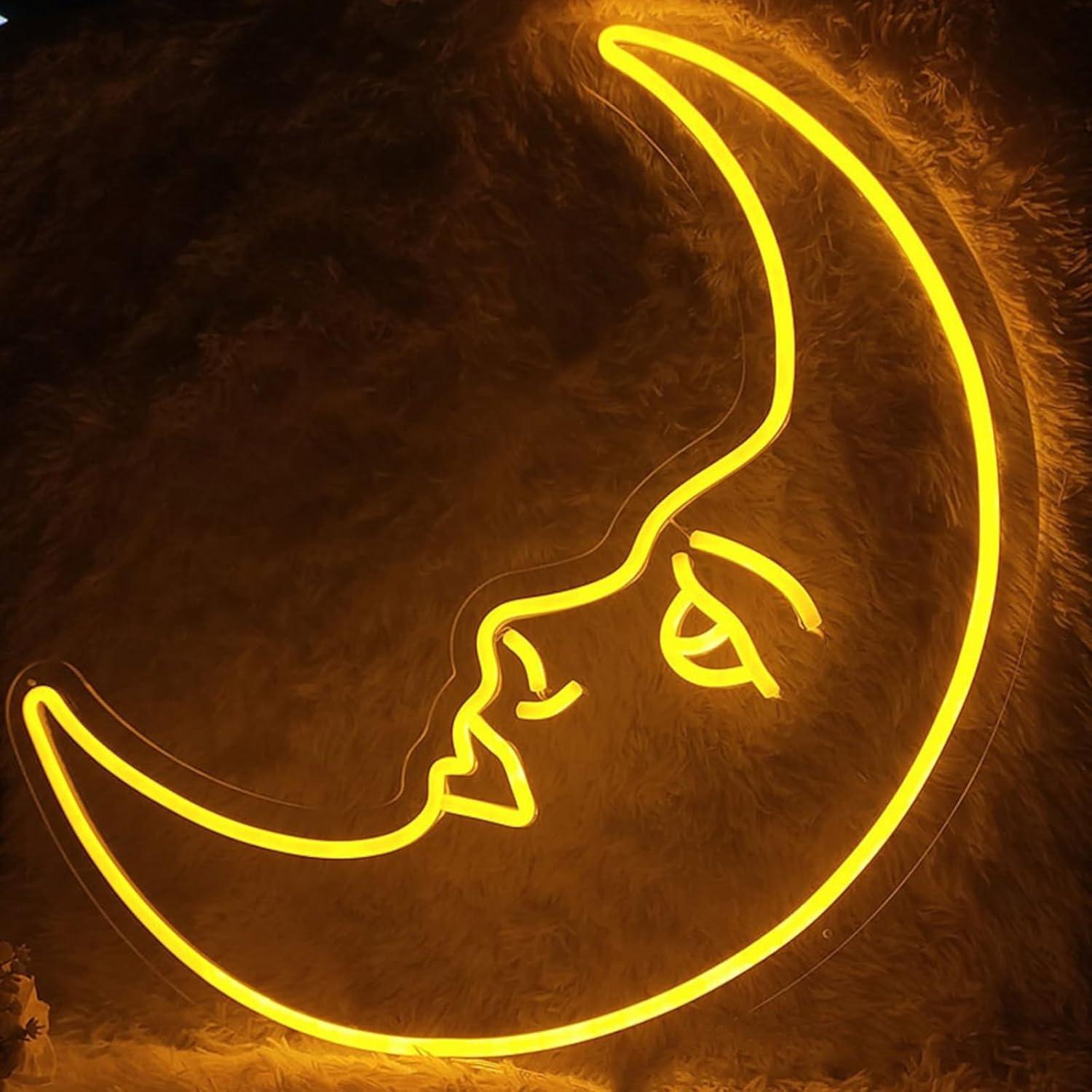 Moon Face Neon Sign USB Dimmab - đánh giá và giá Neon Sign Party