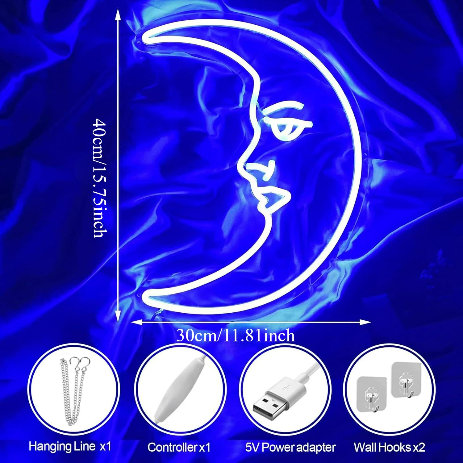 Moon Face Neon Sign USB Dimmab - đánh giá và giá Neon Sign Party