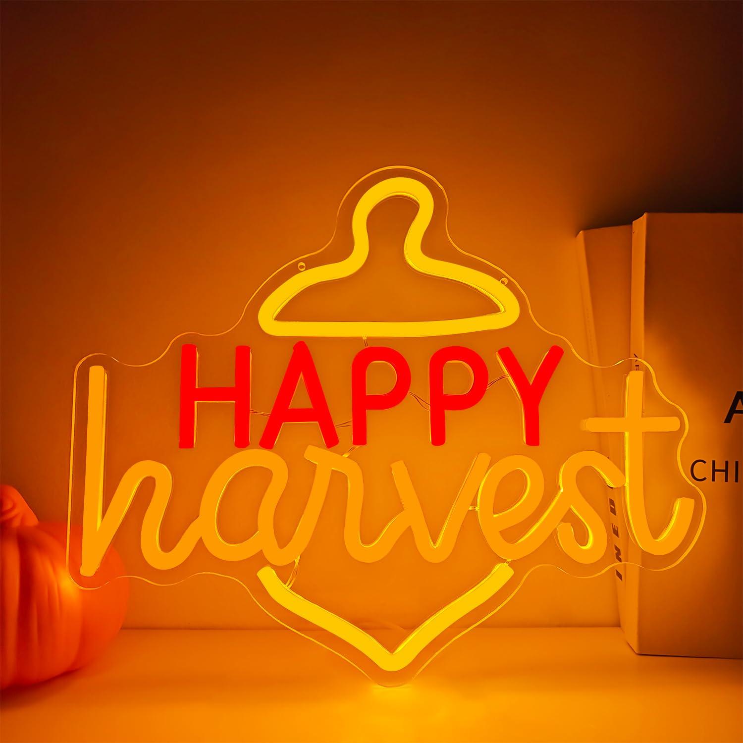Happy Harvest Neon Sign LED Li - đánh giá và giá Neon Sign Party