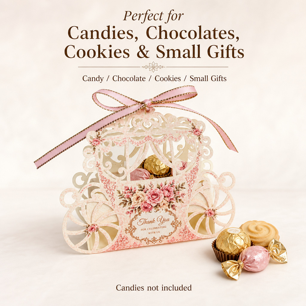 10 Pcs Laser‑Cut Hollow Candy  - đánh giá và giá Event Party Box