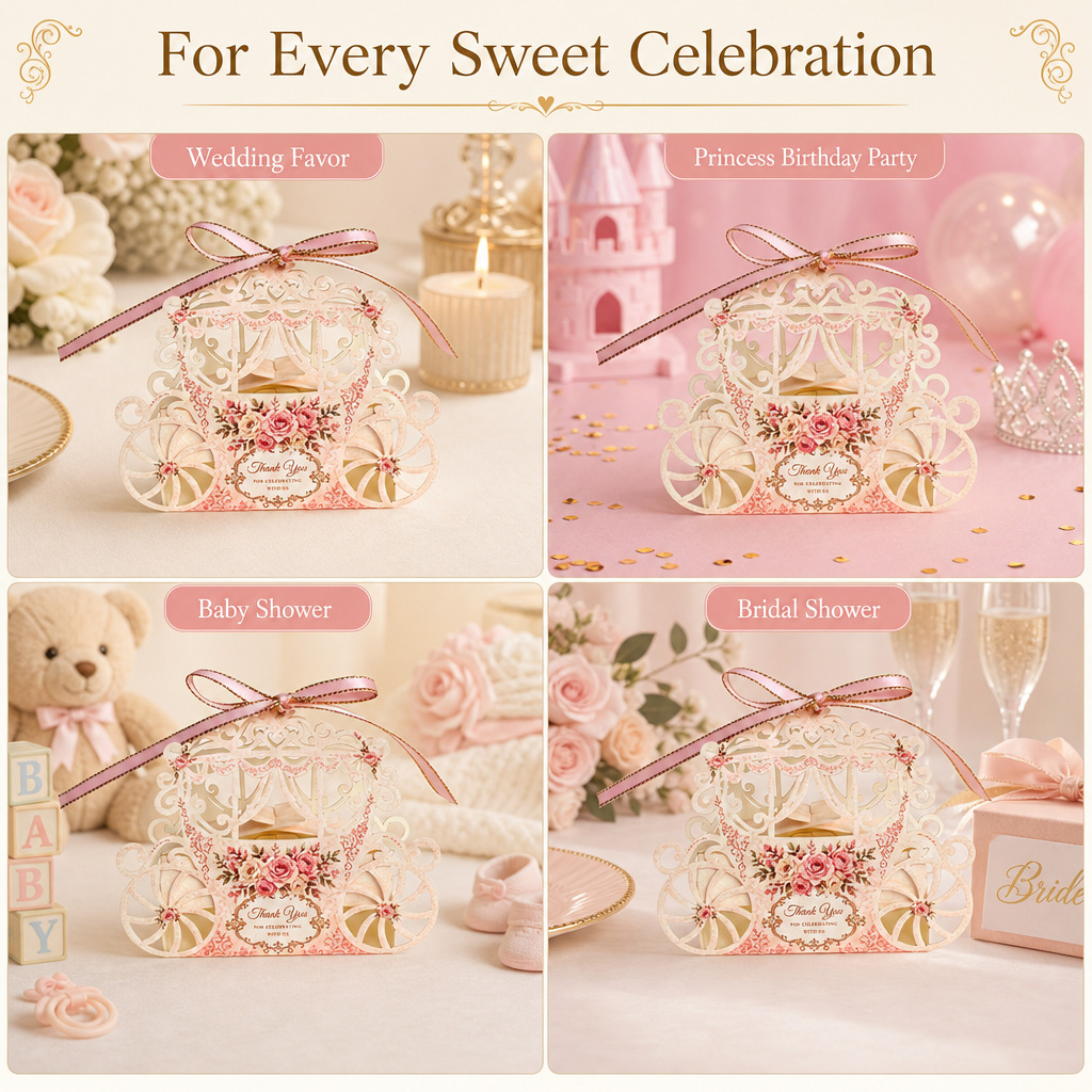 10 Pcs Laser‑Cut Hollow Candy  - đánh giá và giá Event Party Box