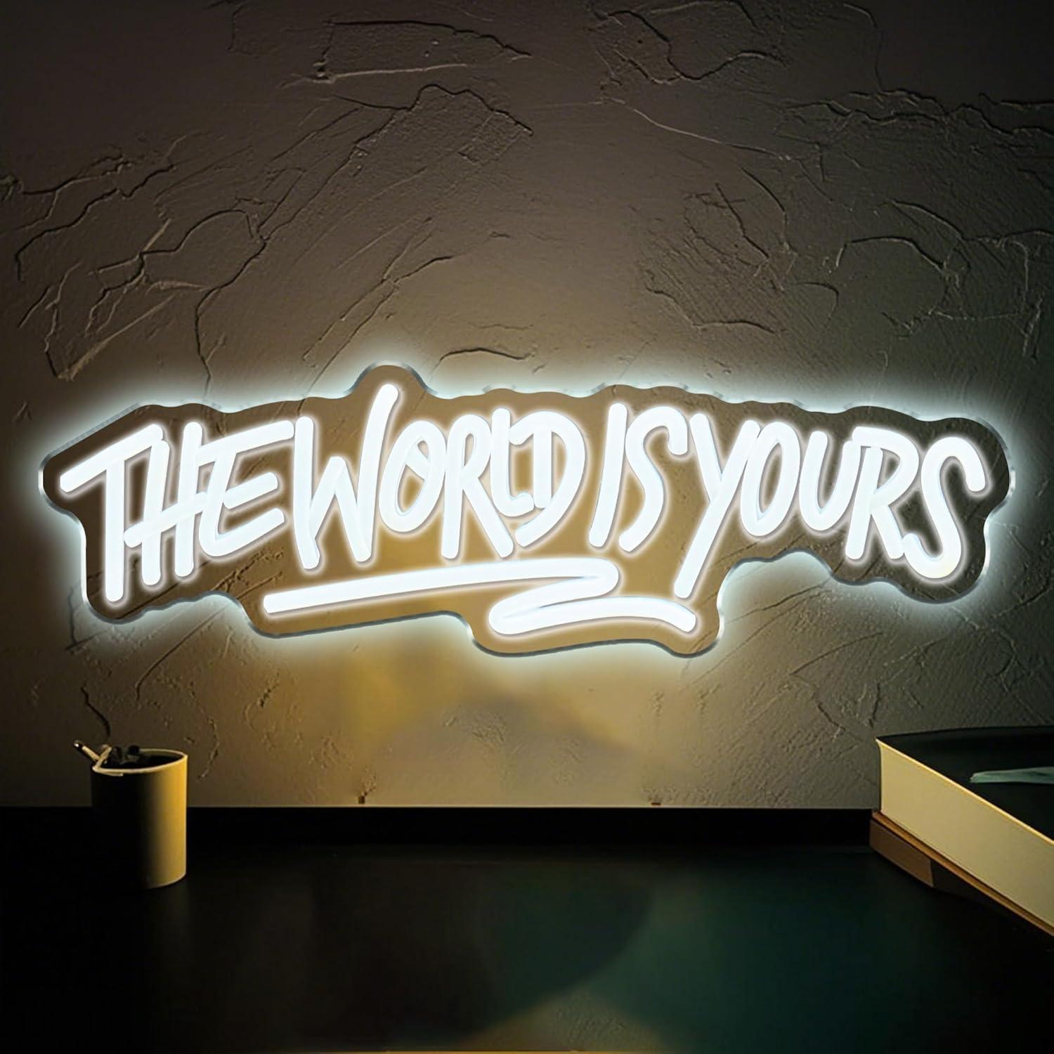 The World is Yours Neon Sign U - đánh giá và giá Neon Sign Party